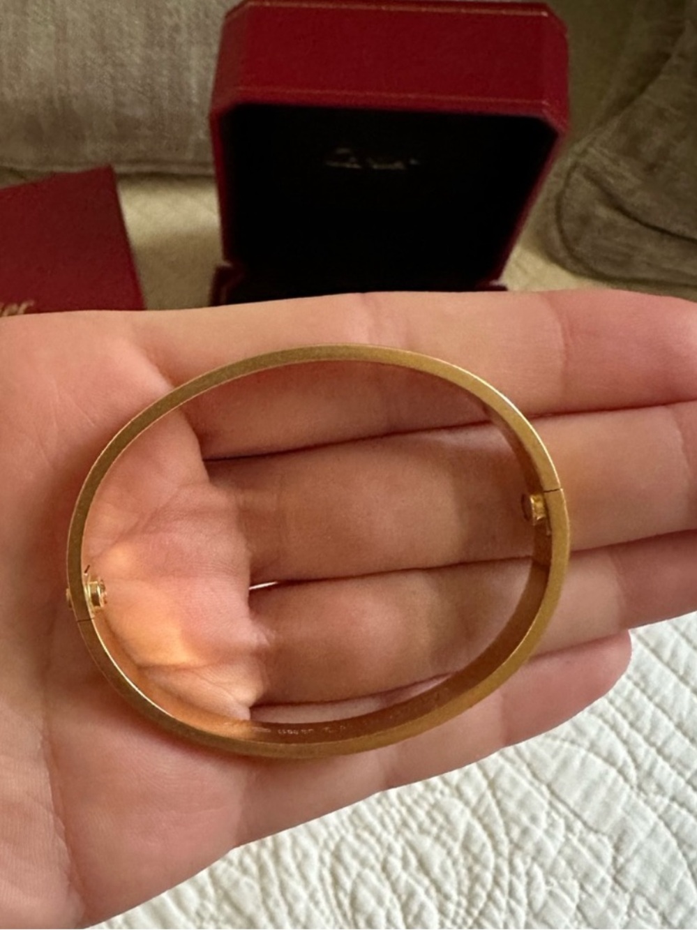 Cartier Gold Love Bracelet with Red Box - Picture 5 of 6